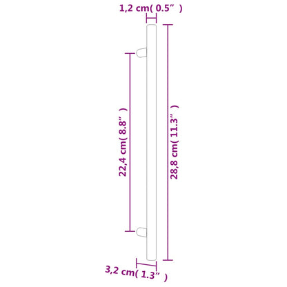 Cabinet Handles 10 pcs Gold 224 mm Stainless Steel