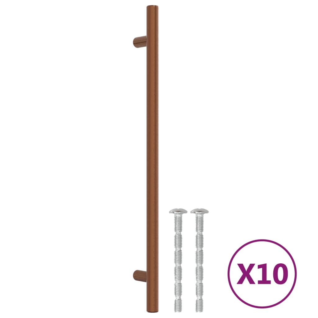 Cabinet Handles 10 pcs Bronze 224 mm Stainless Steel