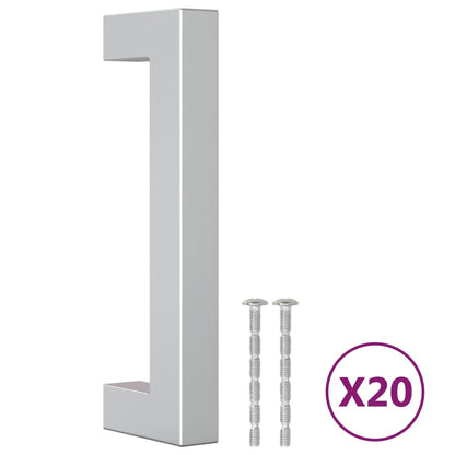 Cabinet Handles 20 pcs Silver 96 mm Stainless Steel