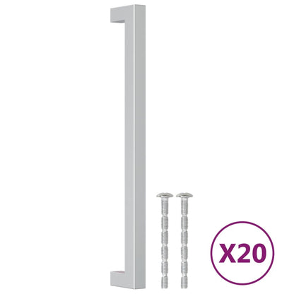 Cabinet Handles 20 pcs Silver 224 mm Stainless Steel