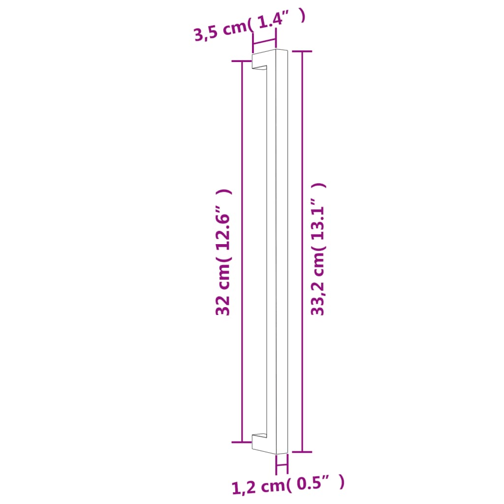 Cabinet Handles 20 pcs Gold 320 mm Stainless Steel