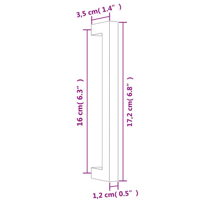 Cabinet Handles 20 pcs Black 160 mm Stainless Steel