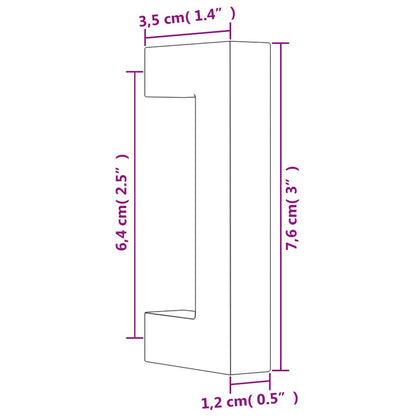 Cabinet Handles 20 pcs Bronze 64 mm Stainless Steel