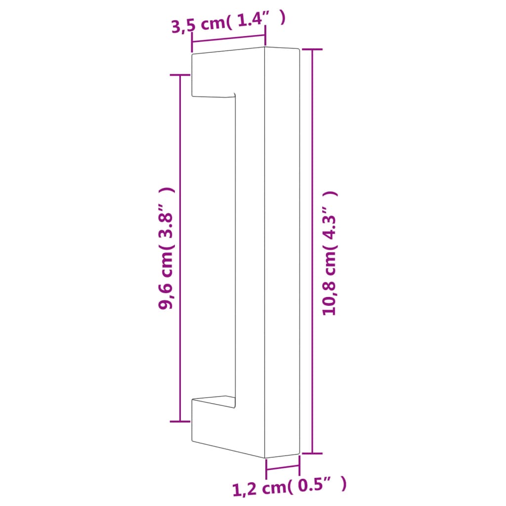 Cabinet Handles 20 pcs Bronze 96 mm Stainless Steel
