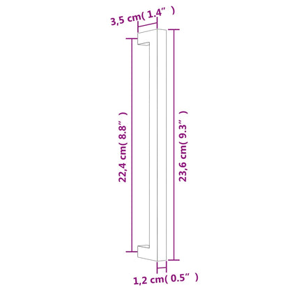 Cabinet Handles 10 pcs Silver 224 mm Stainless Steel
