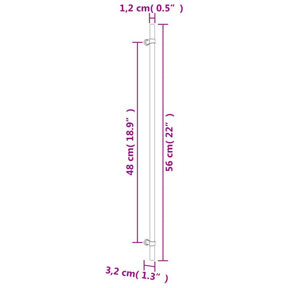 Cabinet Handles 10 pcs Silver 480 mm Stainless Steel