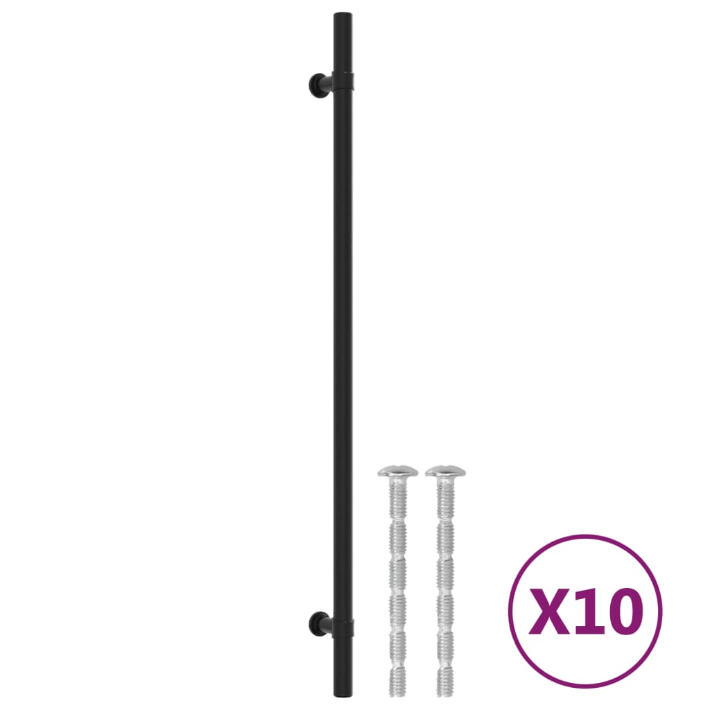 Cabinet Handles 10 pcs Black 320 mm Stainless Steel
