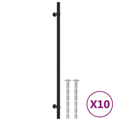 Cabinet Handles 10 pcs Black 320 mm Stainless Steel