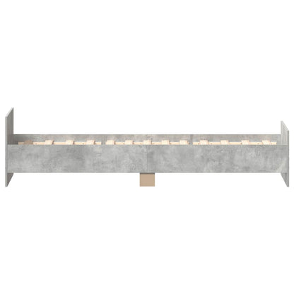 Bed Frame without Mattress Concrete Grey 90x200 cm