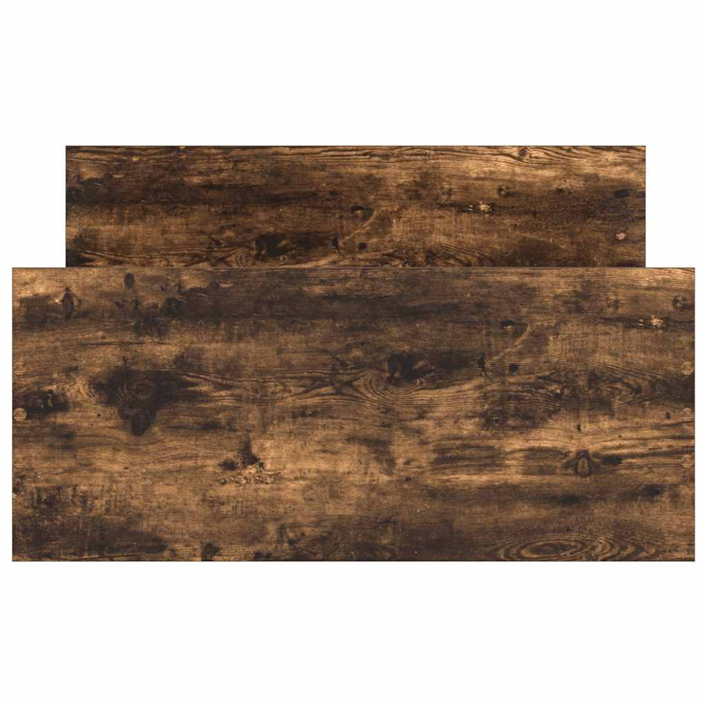 Bed Frame without Mattress Smoked Oak 90x200 cm Engineered Wood
