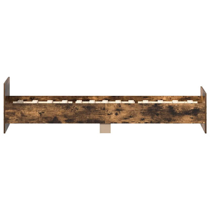 Bed Frame without Mattress Smoked Oak 90x200 cm Engineered Wood