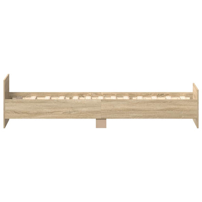 Bed Frame without Mattress Sonoma Oak 90x190 cm Single Engineered Wood