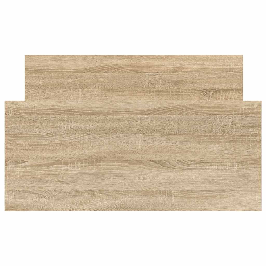 Bed Frame without Mattress Sonoma Oak 75x190 cm Small Single  Engineered Wood