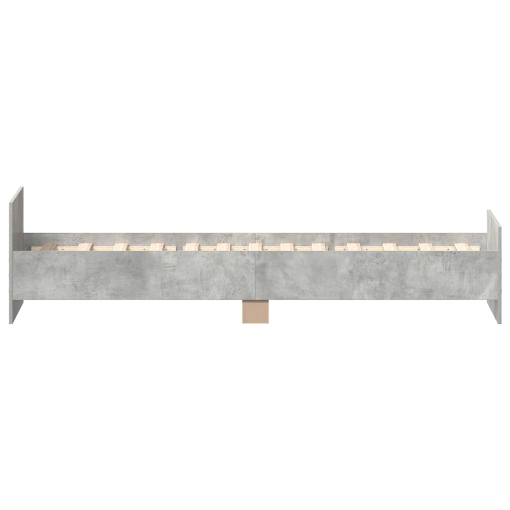 Bed Frame without Mattress Concrete Grey 75x190 cm