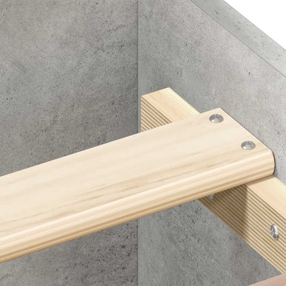 Bed Frame without Mattress Concrete Grey 75x190 cm