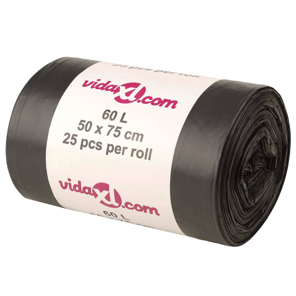 Bin Bags 250 pcs Black 60 L