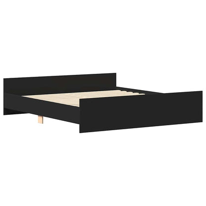 Bed Frame without Mattress Black 200x200 cm