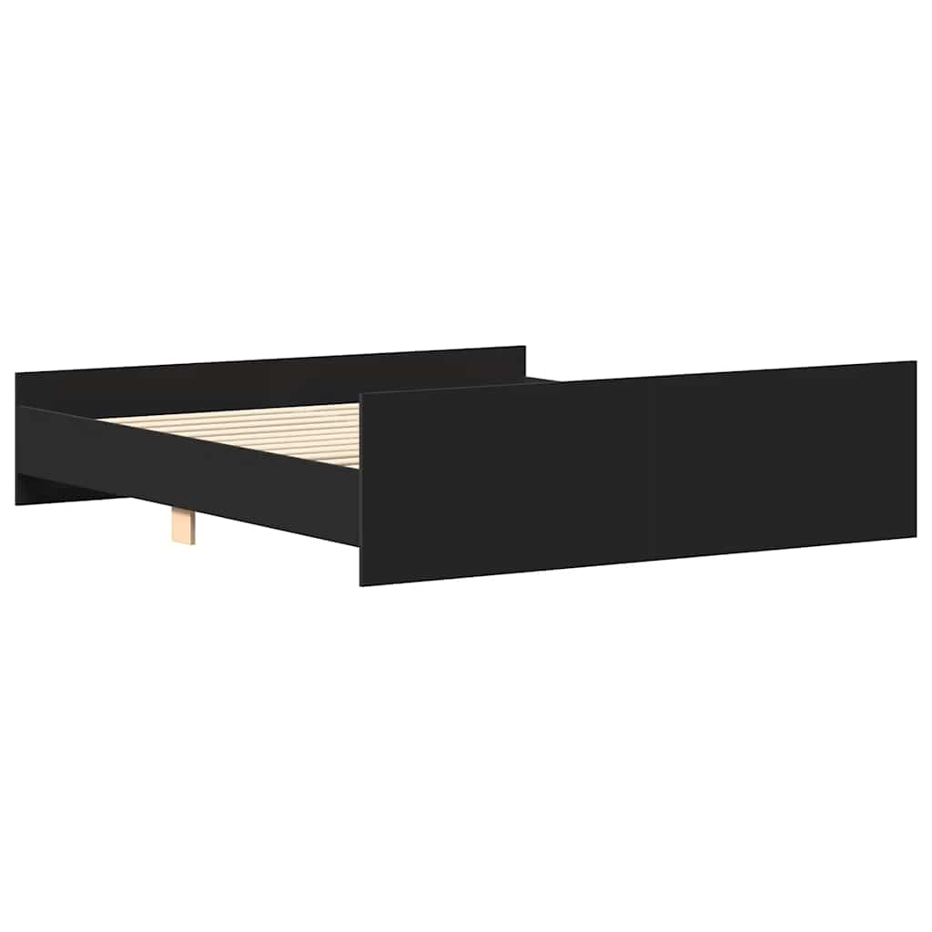 Bed Frame without Mattress Black 200x200 cm