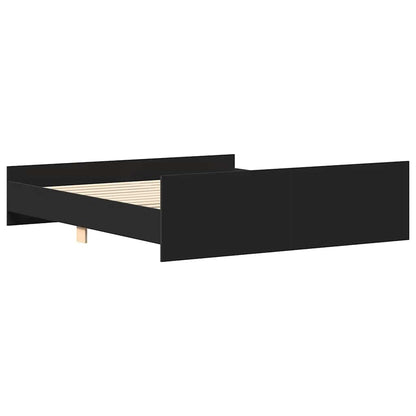 Bed Frame without Mattress Black 200x200 cm