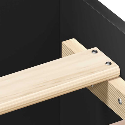 Bed Frame without Mattress Black 200x200 cm