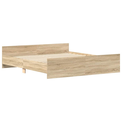 Bed Frame without Mattress Sonoma Oak 200x200 cm