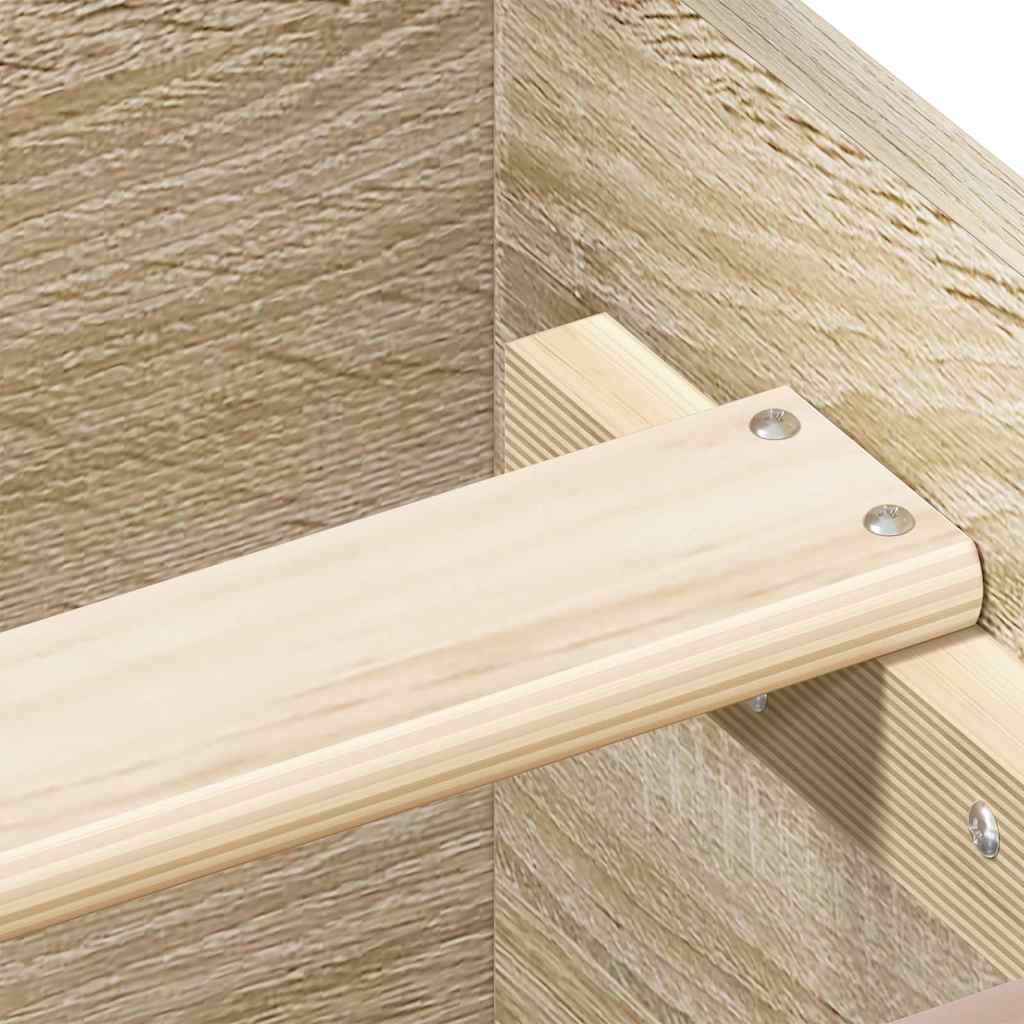 Bed Frame without Mattress Sonoma Oak 200x200 cm