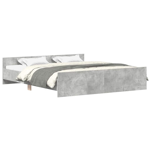 Bed Frame without Mattress Concrete Grey 200x200 cm