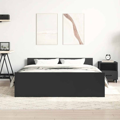 Bed Frame without Mattress Black 120x200 cm