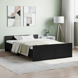 Bed Frame with Headboard and Footboard Black 120x200 cm