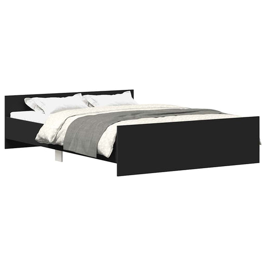 Bed Frame without Mattress Black 140x200 cm
