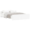 Bed Frame without Mattress White 150x200 cm King Size