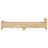 Bed Frame with Headboard and Footboard Sonoma Oak 150x200 cm King Size