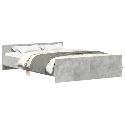Bed Frame without Mattress Concrete Grey 150x200 cm