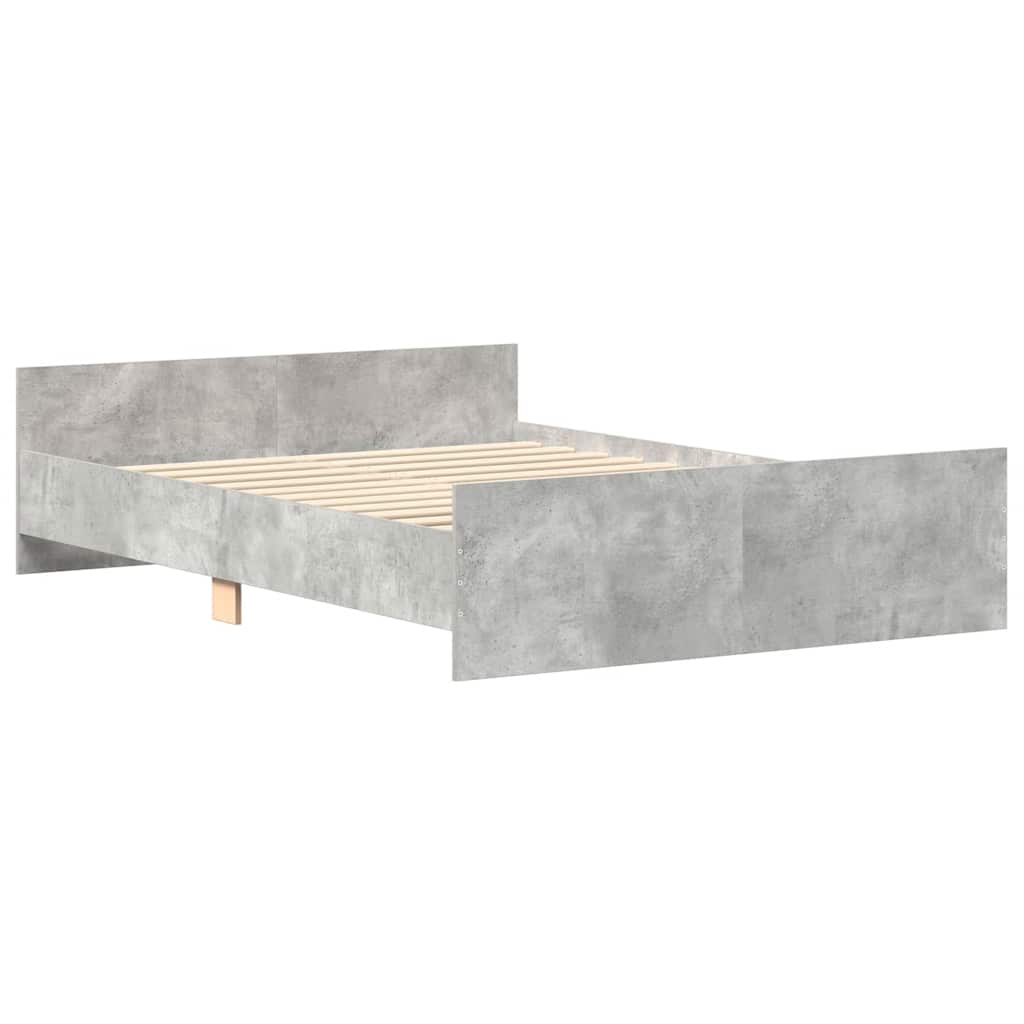Bed Frame without Mattress Concrete Grey 150x200 cm