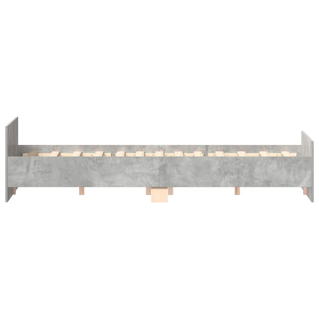 Bed Frame without Mattress Concrete Grey 150x200 cm