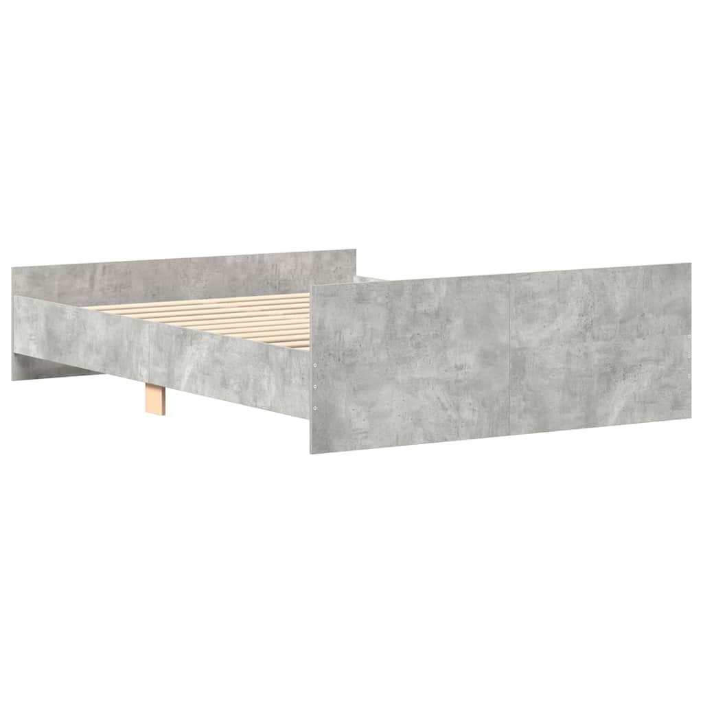 Bed Frame without Mattress Concrete Grey 150x200 cm