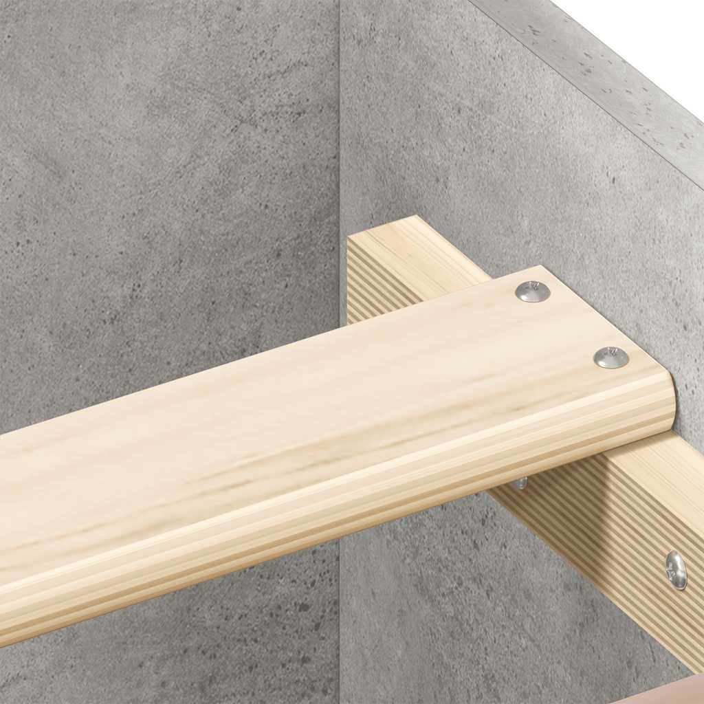 Bed Frame without Mattress Concrete Grey 150x200 cm