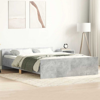 Bed Frame without Mattress Concrete Grey 150x200 cm
