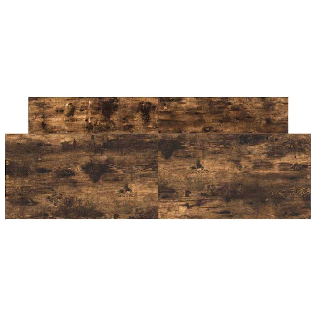 Bed Frame without Mattress Smoked Oak 150x200 cm