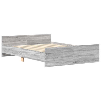 Bed Frame without Mattress Grey Sonoma 150x200 cm