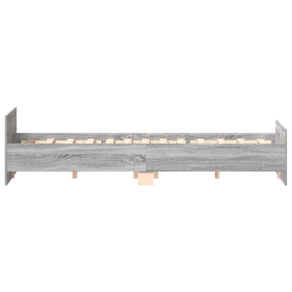 Bed Frame without Mattress Grey Sonoma 150x200 cm