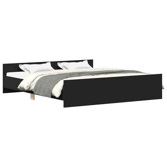 Bed Frame without Mattress Black 160x200 cm