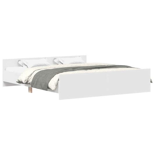 Bed Frame without Mattress White 180x200 cm