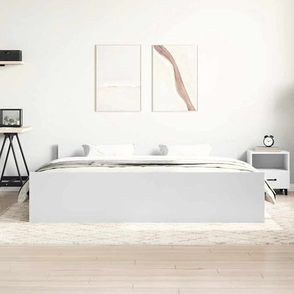 Bed Frame without Mattress White 180x200 cm