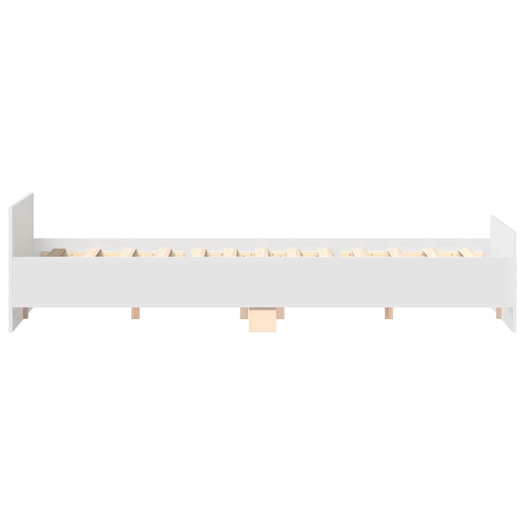 Bed Frame without Mattress White 180x200 cm