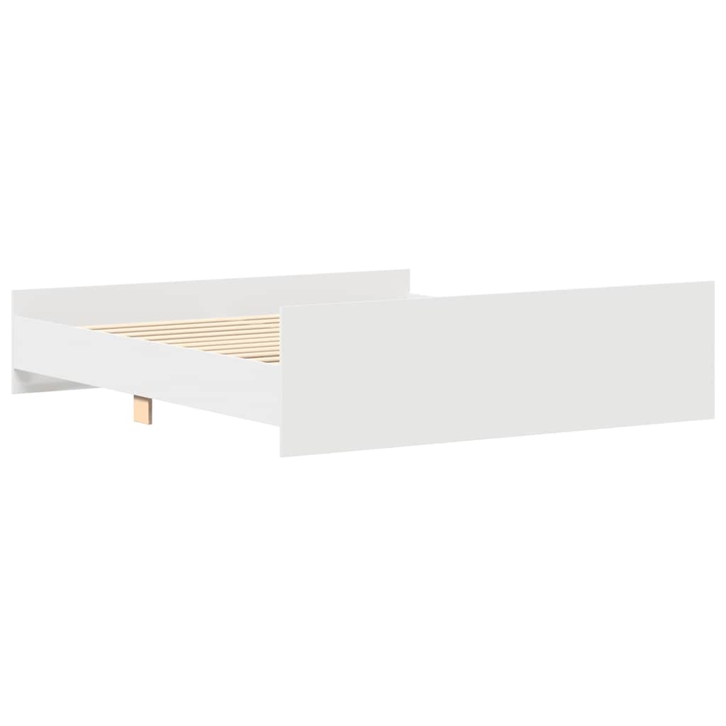 Bed Frame without Mattress White 180x200 cm