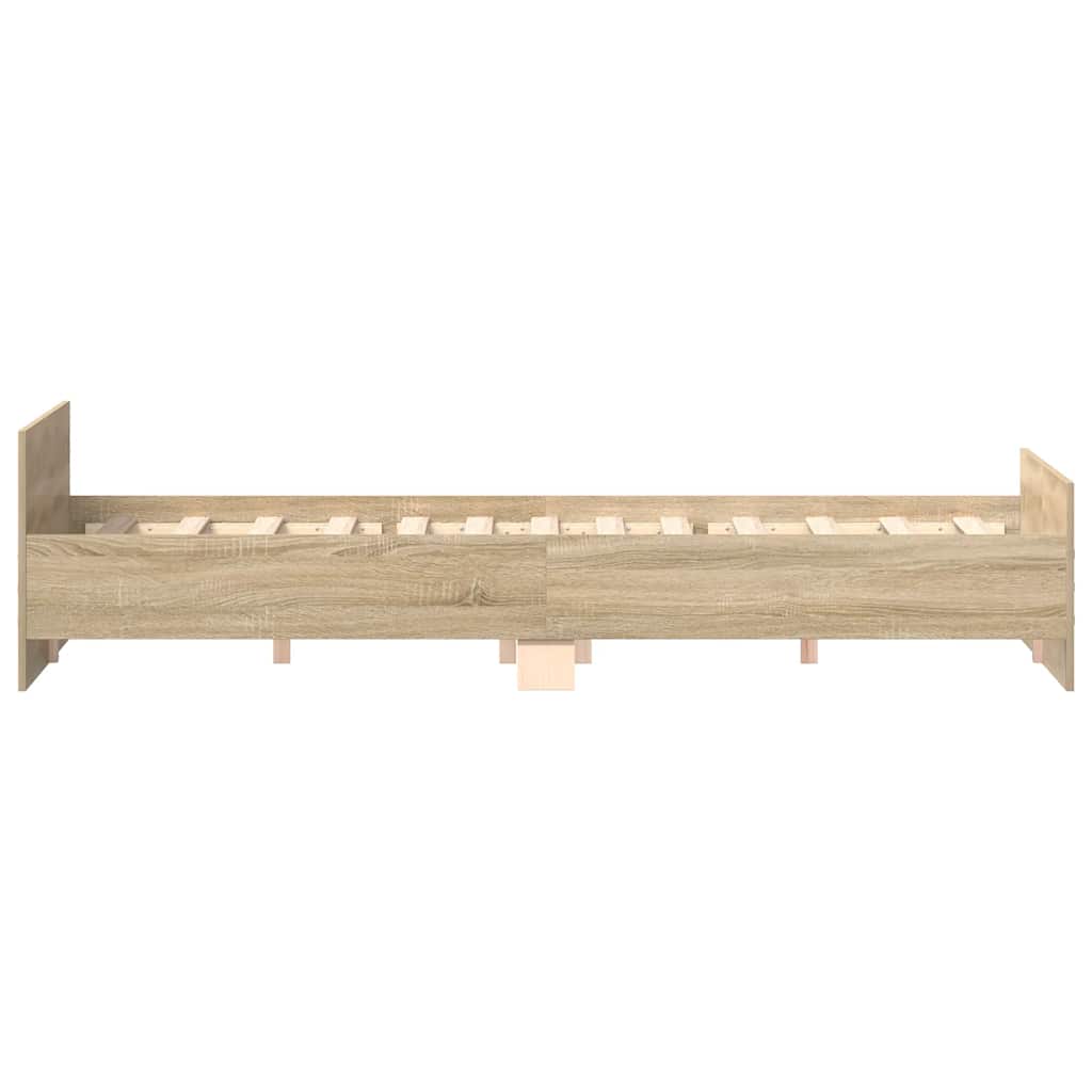 Bed Frame without Mattress Sonoma Oak 180x200 cm