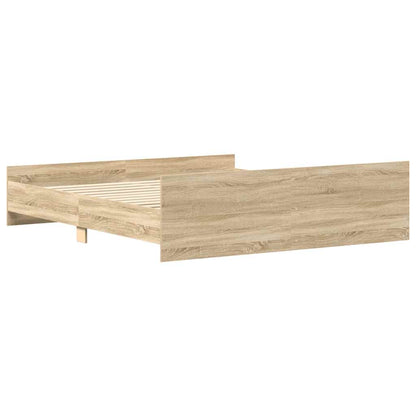 Bed Frame without Mattress Sonoma Oak 180x200 cm