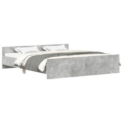Bed Frame without Mattress Concrete Grey 180x200 cm