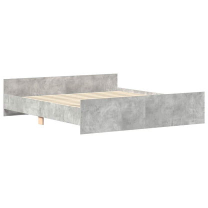 Bed Frame without Mattress Concrete Grey 180x200 cm